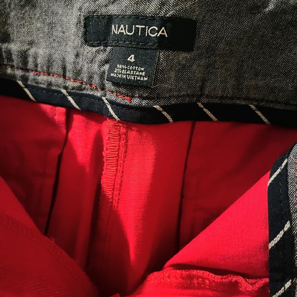 Nautica Classic Red Women's Tailored Shorts - Picture 3 of 3